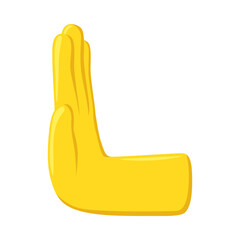 Leftwards Pushing Hand Sign Emoji Icon Illustration. Gesture Vector Symbol Emoticon Design Clip Art Sign Comic Style.