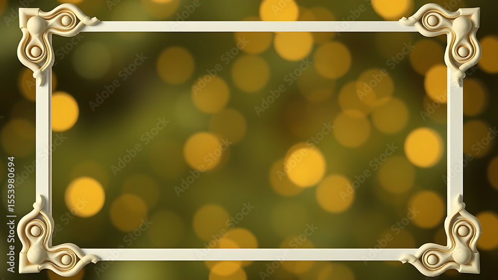 Poster four ivory photo corners creating a frame on a transparent background perfect for scrapbooking and p