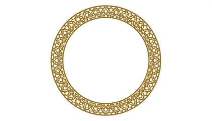 Ornate gold circle frame