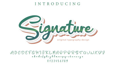 Signature Font – Stylish Script Typeface with Bold Modern Brush Lettering
