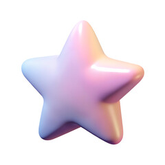 Obraz premium Pastel Pink and Blue 3D Star Render: Perfect for Branding, Design Projects, and Decorations 3D icon high quality resolution