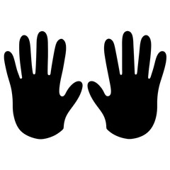 Obraz premium Two Black Hands Raised