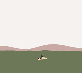 Couple enjoying picnic in modern public park relax time together. Happy romantic outdoor lifestyle.