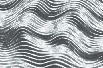 Obraz premium Abstract wavy pattern with flowing lines and a sense of movement, showcasing a fluid design in shades of silver