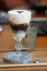 Layered coffee cocktail