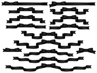 リボン、19黒、蝶縁