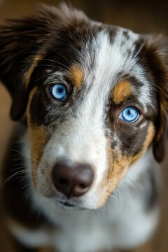 綺麗な青い目の犬