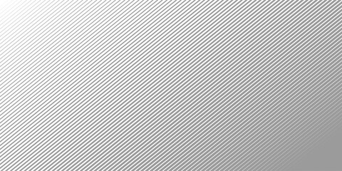 Slant line halftone gradation texture. Fading diagonal stripe gradient background. Black oblique pattern backdrop. Vanishing thin parallel line wallpaper for overlay, print, cover.