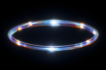 A glowing, circular ring illuminates in dark background