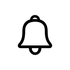 Simple Line Drawing Bell Notification Alert Reminder Minimalist Icon Symbol