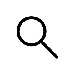 Simple Line Style Magnifying Glass Tool Icon for Search and Discovery