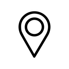 Minimalist Outline Location Pointer Simple Sign Symbol Graphic Element
