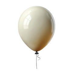 Cream and brown gradient balloon isolated on transparent background