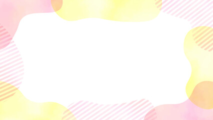 ピンクの可愛い流体シェイプのフレーム