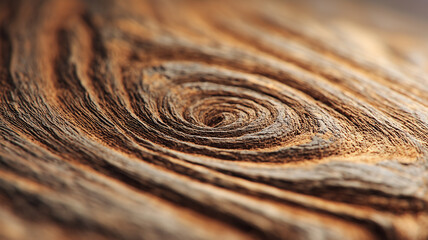 Fototapeta premium Close up of wood grain creating concentric circles and texture