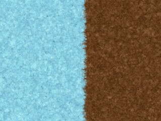 Fototapeta premium Abstract textured background with a split design featuring light blue and dark brown tones; perfect for website headers, social media, or print projects.