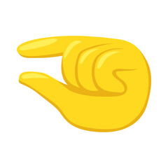 Pinching Hand Sign Emoji Icon Illustration. Gesture Vector Symbol Emoticon Design Clip Art Sign Comic Style.