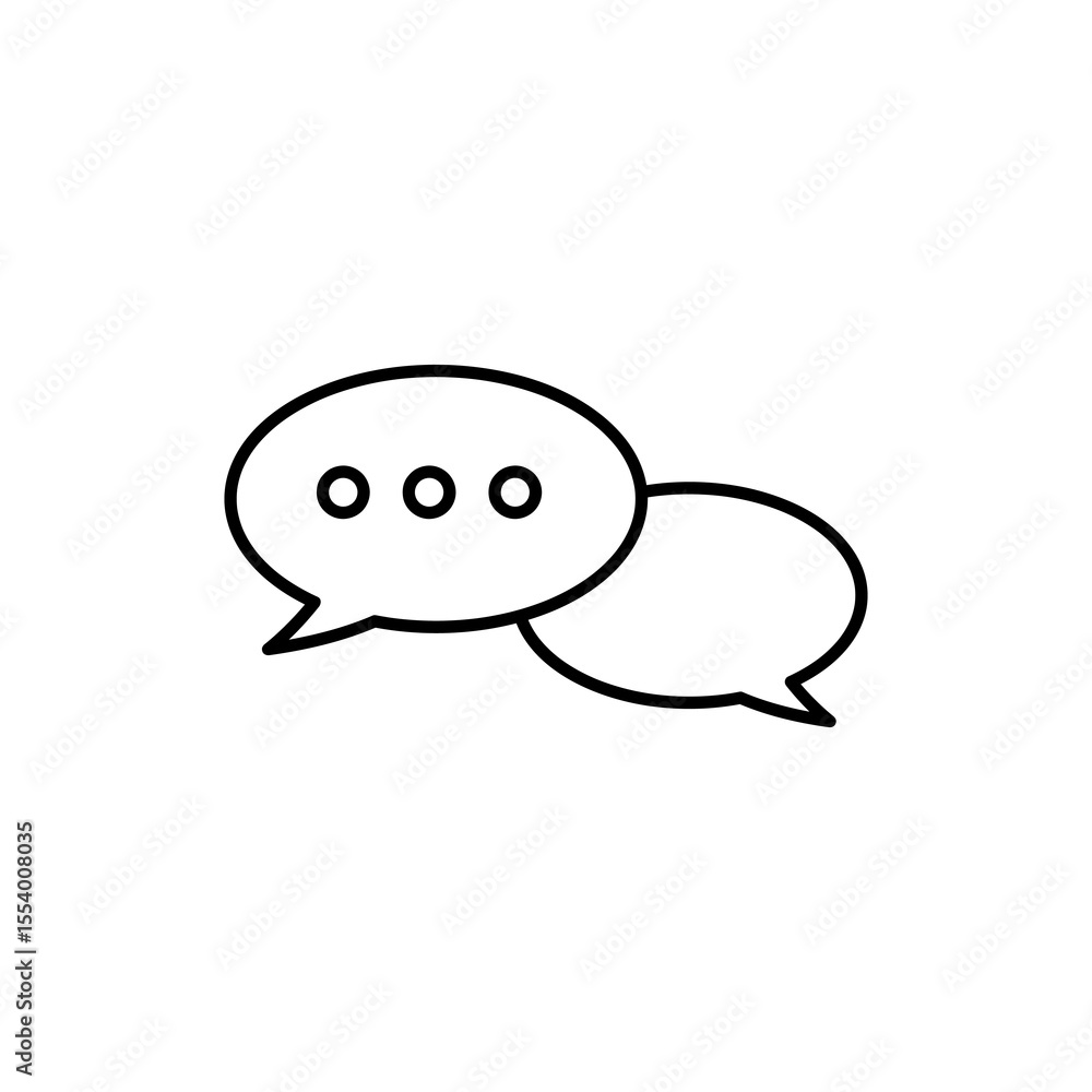 Poster chat icon, feedback icon vector simple illustration for web and app..eps