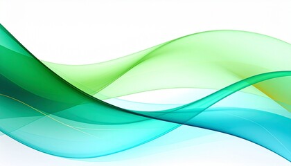 エコグリーンクリアな曲線　アブストラクト背景画像素材