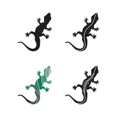 Lizard vector gecko icon logo