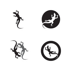 Fototapeta premium Lizard vector gecko icon logo