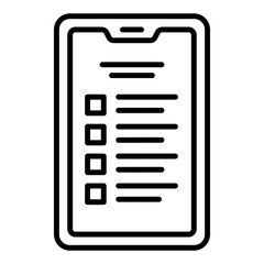 To do list icon in smartphone application