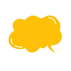 Colorful speech bubbles. Cartoon balloon word design. Vector illustration