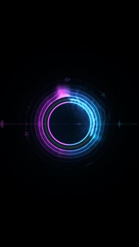 Vertical music equalizer, for music party, 4k footage