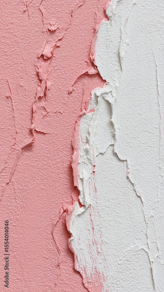 Poster abstract pastel textured background design featuring thick rough layered uneven strokes of soft pink
