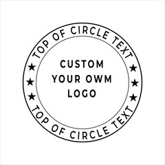 Vintage Round Stamp Logo Design Vector Badge Template