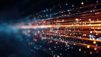 Obraz premium Abstract digital stream of light