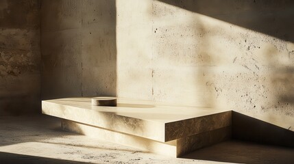 A light-filled modern interior display.