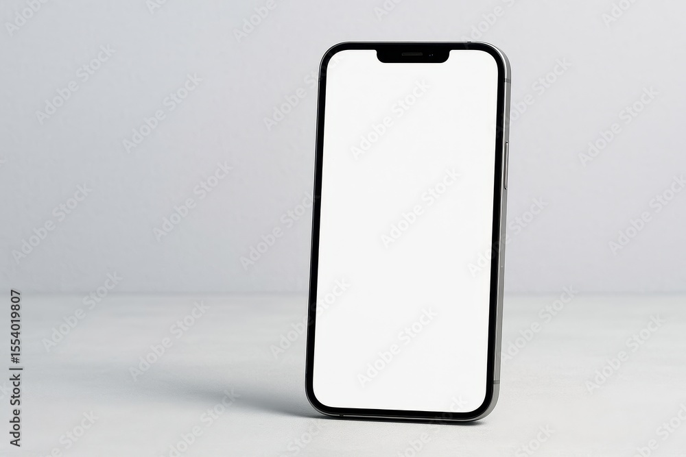 Aufkleber smartphone mockup with blank display screen held in hand for app design presentation