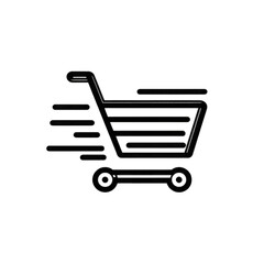 Shopping cart with speed lines