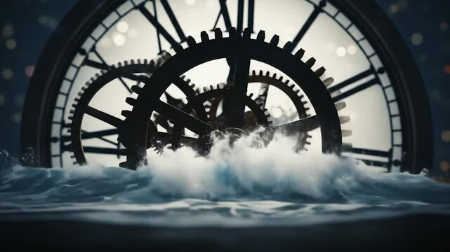 Clockwork Sea: Gears and Time Submerged in Watery Depths, a Conceptual Video