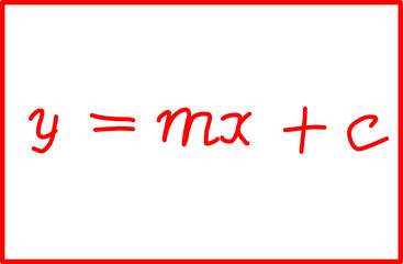 mathematical formula of line equation in explicit form. analytical geometry of line equation