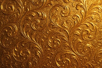 Luxury gold foil wallpaper with elegant texture patterns and premium metallic finish