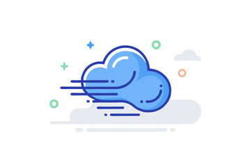 cloud refresh floating icon wind subtle symbol