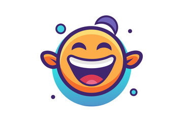laughing face mood icon tear drops uplift