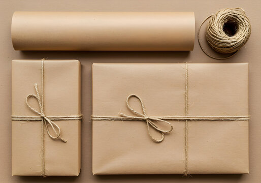 parcel wrapped in brown paper