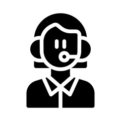 call center glyph icon