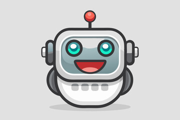 robot smile emoji silver metal face