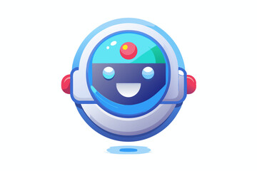 robot style chrome emoji digital face