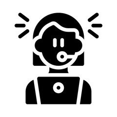 customer support glyph icon