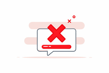 style error icon red x symbol warning