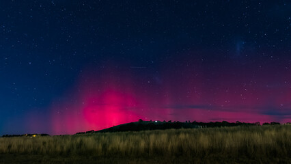 Aurora Australis display lights up the Winter night sky