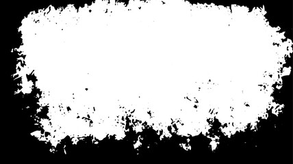 Grunge Texture Border Frame with Jagged Distressed Edges and Blank Center for Overlay Design