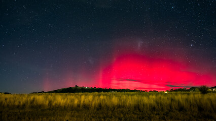 Aurora Australis display lights up the Winter night sky