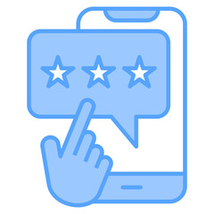 Rate App icon line blue

