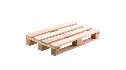 Wooden pallet with a light brown color and a simple design isolated on transparent background